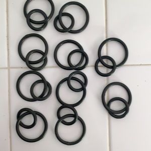 Pottery Barn Curtain Hardware Blk Rings set of 10